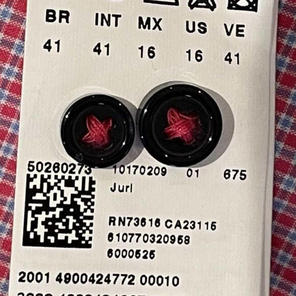 Hugo Boss Dress Shirt Red 41/16 - Picture 6 of 10